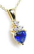 
Heart-shape Sapphire & Diamond Pendant
