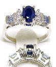 
Blue/Ceylon Sapphire & Diamond Ring
