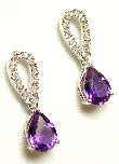 
Amethyst & Diamond Drop Earrings
