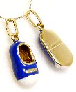 
Blue Enamel Baby Shoe Pendant
