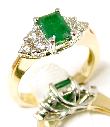 
Two-tone Genuine Columbian Emerald & Diam
