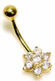 
Cubic Zirconia CZ Flower Belly Ring
