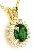 
Lady Di Oval Genuine Emerald & Diamond Pe
