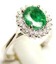 
Emerald & Diamond Lady Di Ring
