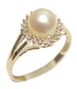 
Gorgeous Cultured Pearl & Diamond Ring
