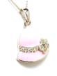 
Enamel Pink and Cubic Zirconian Bell Char
