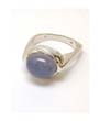 
Modern Bezel Blue Chalcedony Ring
