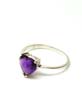 
Heart shaped Amethyst Solitaire Ring
