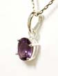 
Oval 8x6mm Genuine Amethyst Solitaire Pen
