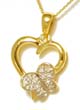 
Adorable Diamond Butterfly Heart Pendant
