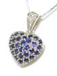 
Elegant Round Sapphire & Diamond heart sh

