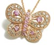 
Rose Gold Pink Sapphire & Diamond Butterf
