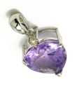 
Bold Heart shaped Amethyst & Diamond Pend
