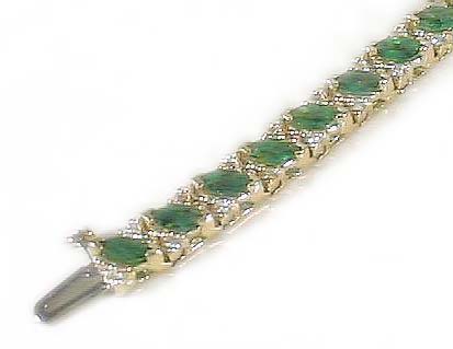 
Marquis Emerald and Diamond Bracelet
