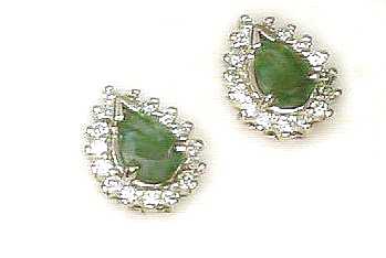 
Pear-shape Emerald and Diamond Earrings
