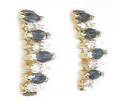 
Sapphire & Diamond Marquis Earrings
