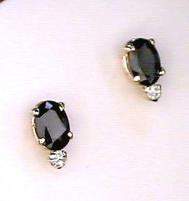 
Elegant Sapphire & Diamond Stud Earrings
