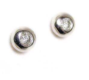 
Solitaire Bezel-set Diamond Earrings
