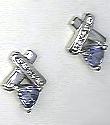 
Trilliant Tanzanite & Diamond Earring
