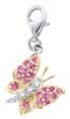 
14k Two-Tone Butterfly Pink Sapphire and 
