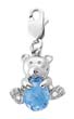 
14k White Teddy Bear 1.5 mm Blue Topaz an
