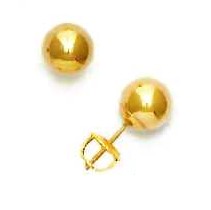 
14k Yellow Gold 7 mm Ball Screw-Back Earrings
