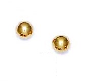 
14k Yellow Gold 5 mm Ball Friction-Back Post Stud Earrings
