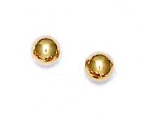 
14k Yellow Gold 6 mm Ball Friction-Back Post Stud Earrings

