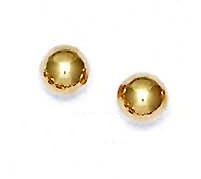 
14k Yellow Gold 7 mm Ball Friction-Back Post Stud Earrings
