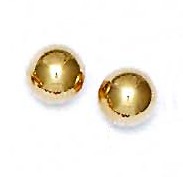 
14k Yellow Gold 8 mm Ball Friction-Back Post Stud Earrings
