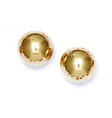 
14k Yellow Gold 10 mm Ball Friction-Back Post Stud Earrings
