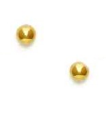 
Solid 14k Yellow Gold 4mm Childrens Ball Screw-Back Earrings
