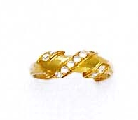 
14k Yellow Gold Cubic Zirconia Modern Toe Ring
