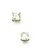 
14k Yellow 4 mm Square CZ Friction-Back S
