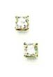 
14k Yellow 5 mm Square CZ Friction-Back S
