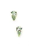 
14k Yellow Gold 5x3 mm Pear Cubic Zirconia Friction-Back Post Stud Earrings
