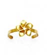 
14k Yellow CZ Flower Toe Ring
