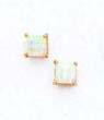 
14k Yellow 4 mm Square Opal Friction-Back
