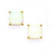 
14k Yellow 7 mm Square Opal Friction-Back
