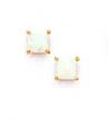 
14k Yellow 5 mm Square Opal Friction-Back
