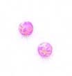 
14k Yellow 4 mm Round Pink Opal Friction-
