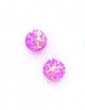 
14k Yellow 6 mm Round Pink Opal Friction-
