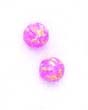 
14k Yellow 7 mm Round Pink Opal Friction-
