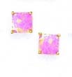 
14k Yellow 7 mm Square Pink Opal Friction
