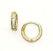 
14k Yellow 1.5 mm Square CZ Hinged Earrin
