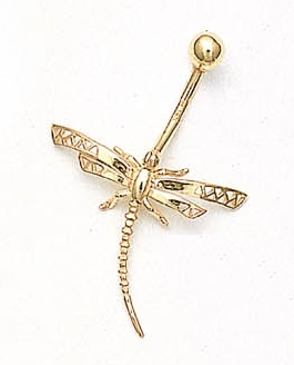 
14k Yellow Gold Dragonfly Belly Ring
