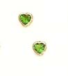 
14k Yellow 4 mm Heart Emerald-Green CZ Ea
