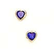 
14k Yellow 4 mm Heart Sapphire-Blue CZ Ea
