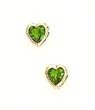 
14k Yellow 5 mm Heart Emerald-Green CZ Ea
