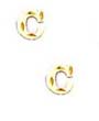 
14k Yellow Initial C Friction-Back Earrin
